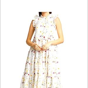 A floral midi dress .  Very feminine great for a date or dinner with friends.